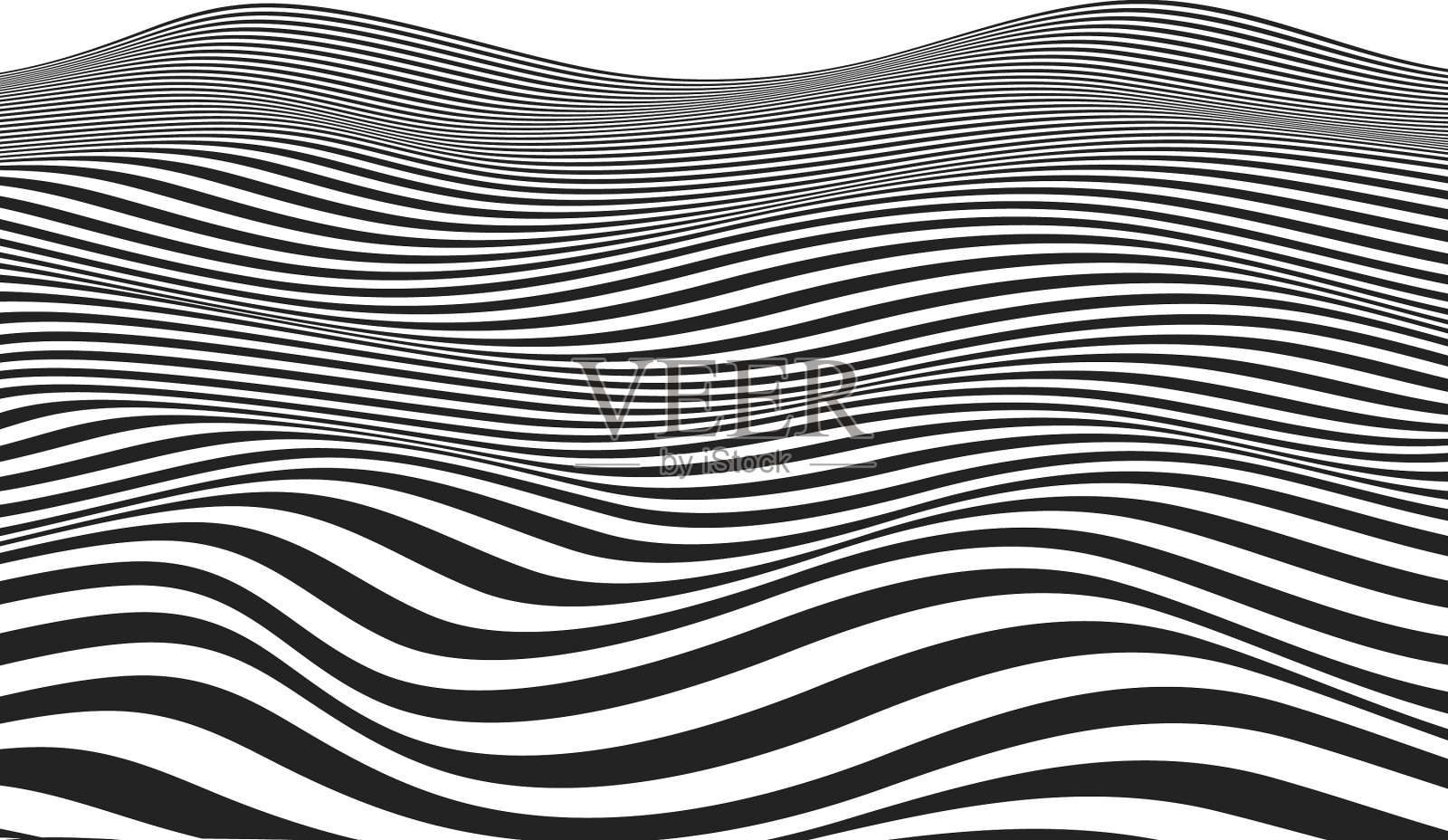 光学波浪形背景与抽象插画图片素材