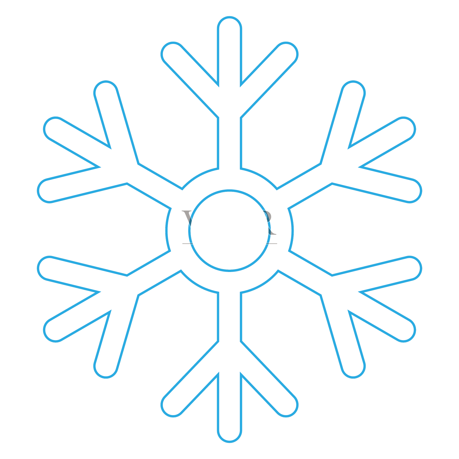 简单的冬日雪花圣诞假期设计元素图片