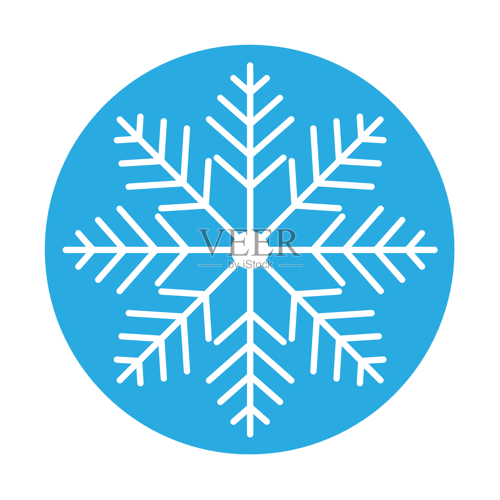 简单的冬日雪花圣诞假期设计元素图片