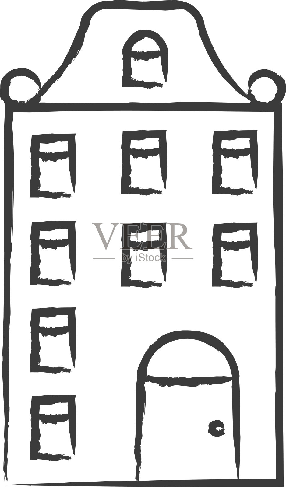 房子手绘矢量插图插画图片素材