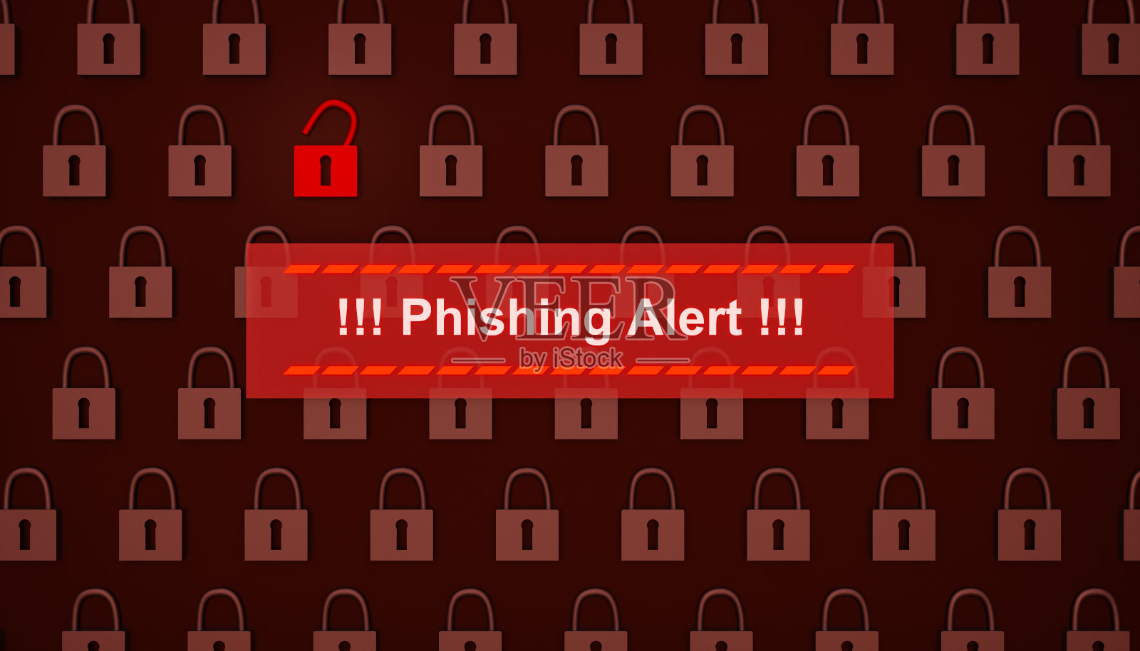 网络钓鱼警报插画图片素材