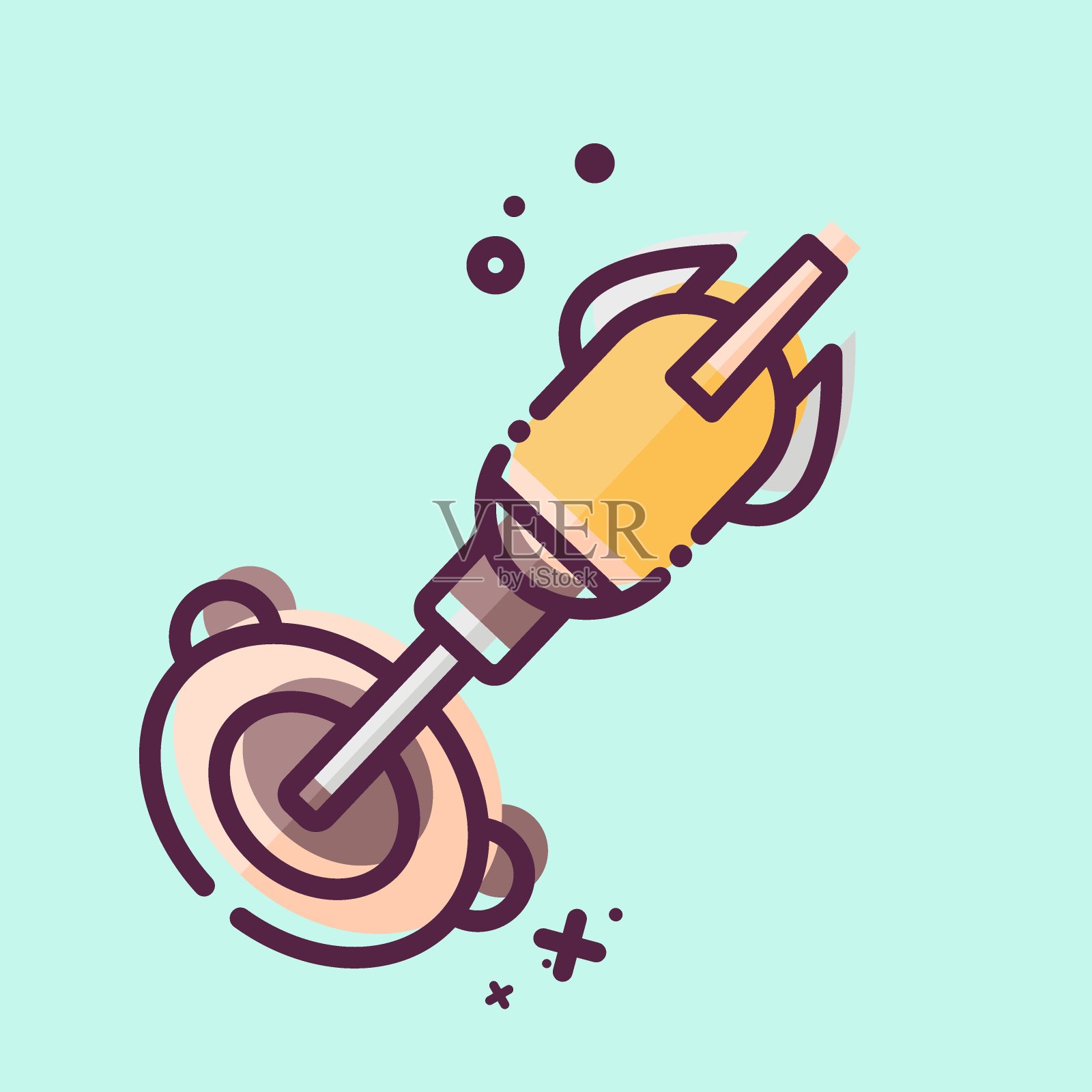 图标纳米机器人。与未来科技相关的符号。MBE风格。简单的设计可编辑。简单的说明插画图片素材