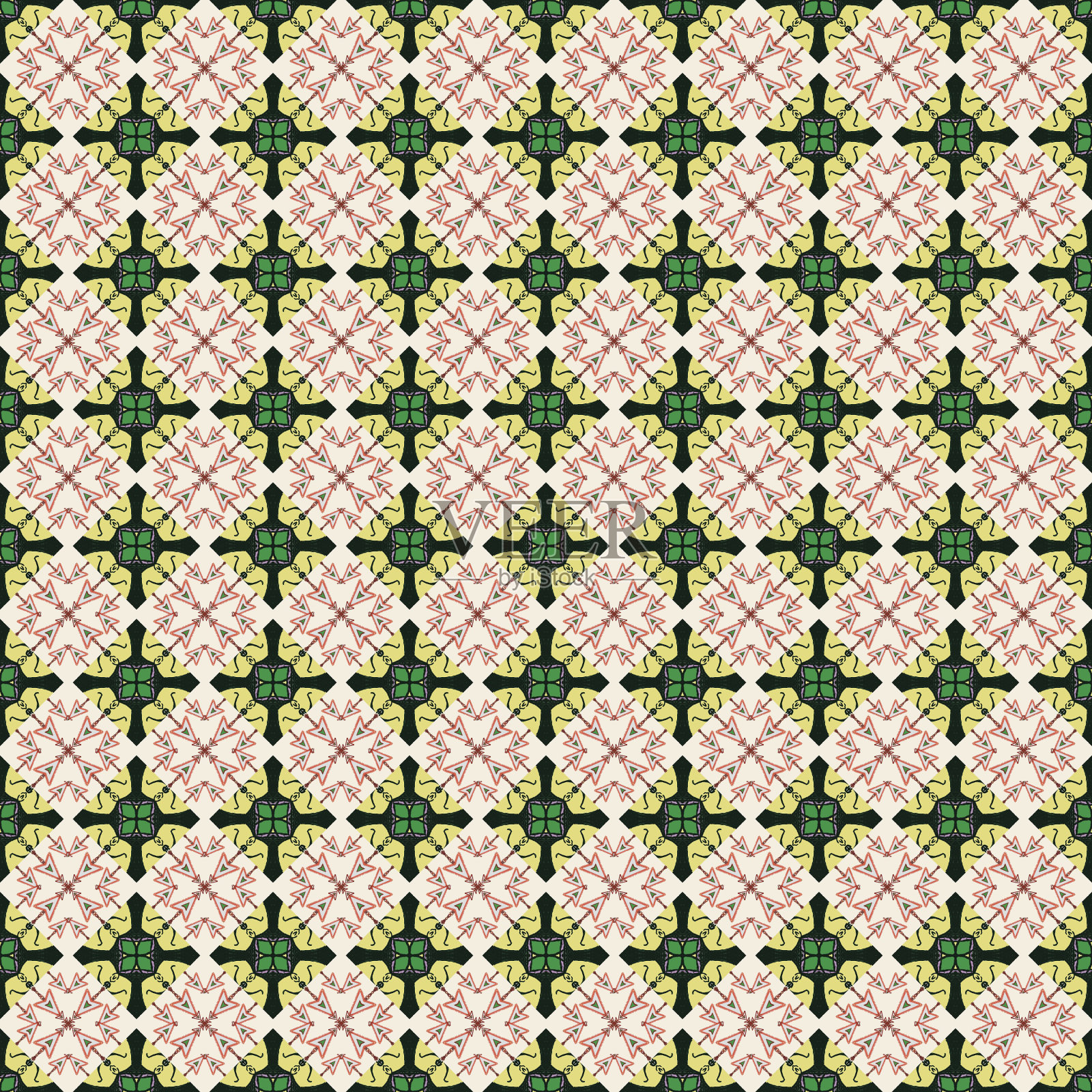 白色背景配黄、黑、绿、红条纹插画图片素材