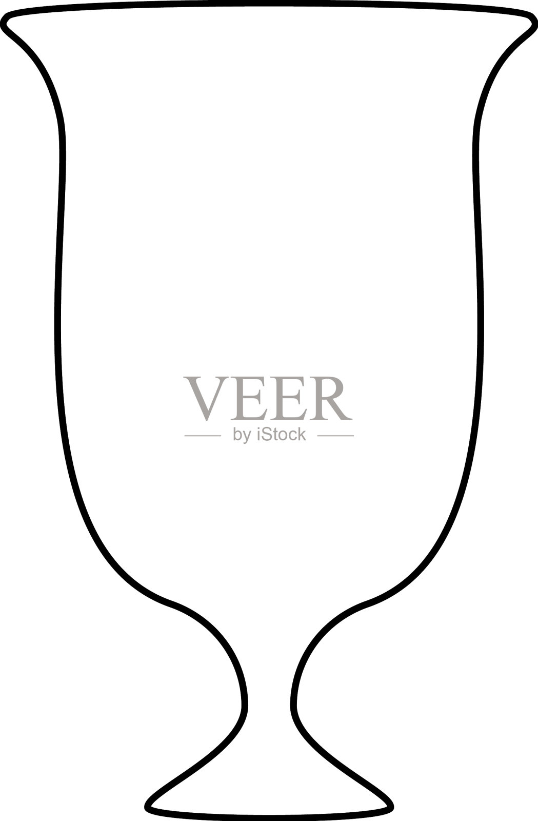 玻璃花瓶外形插画图片素材