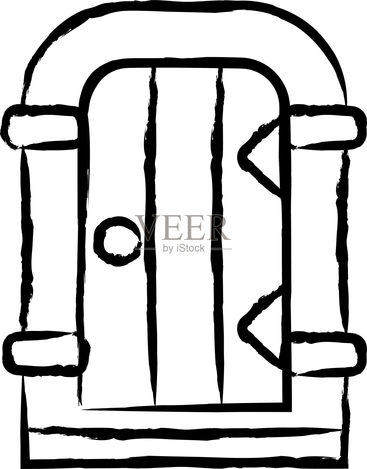 城堡手绘矢量插图插画图片素材