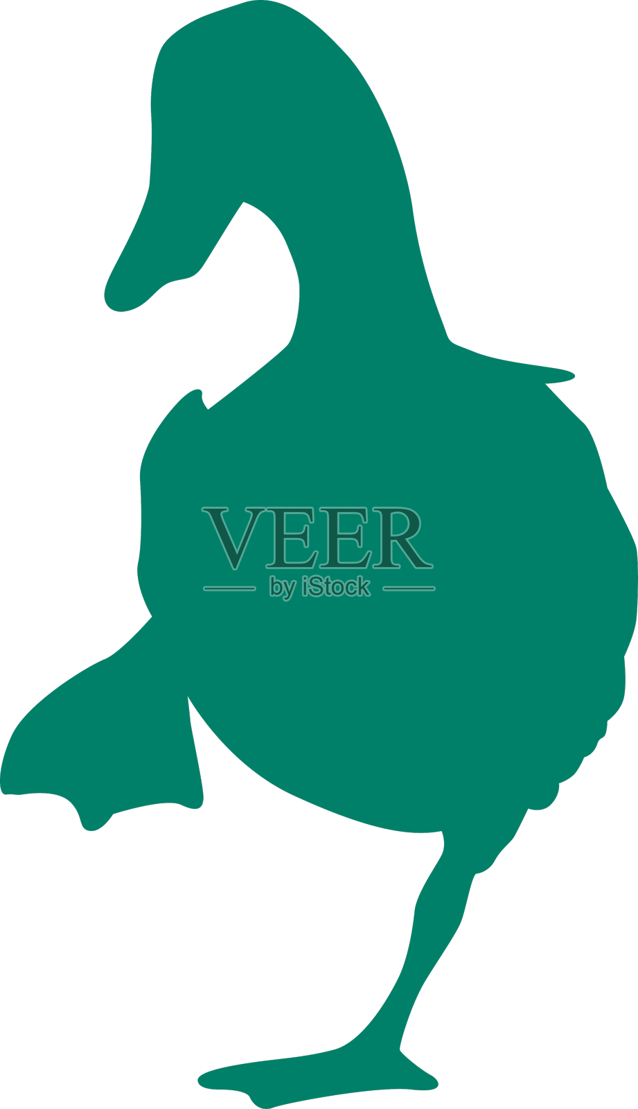 立鸭剪影设计元素图片