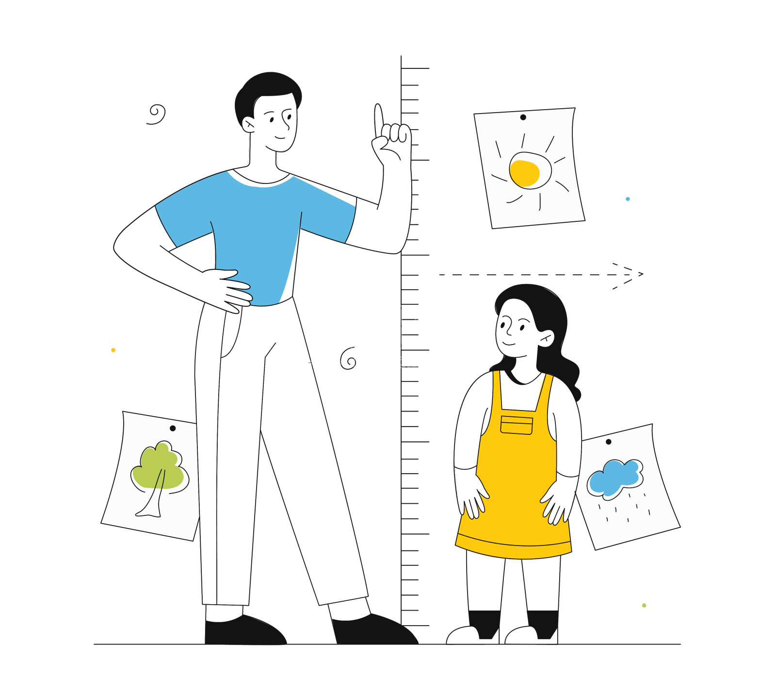 有听觉过程线概念的女孩设计元素图片