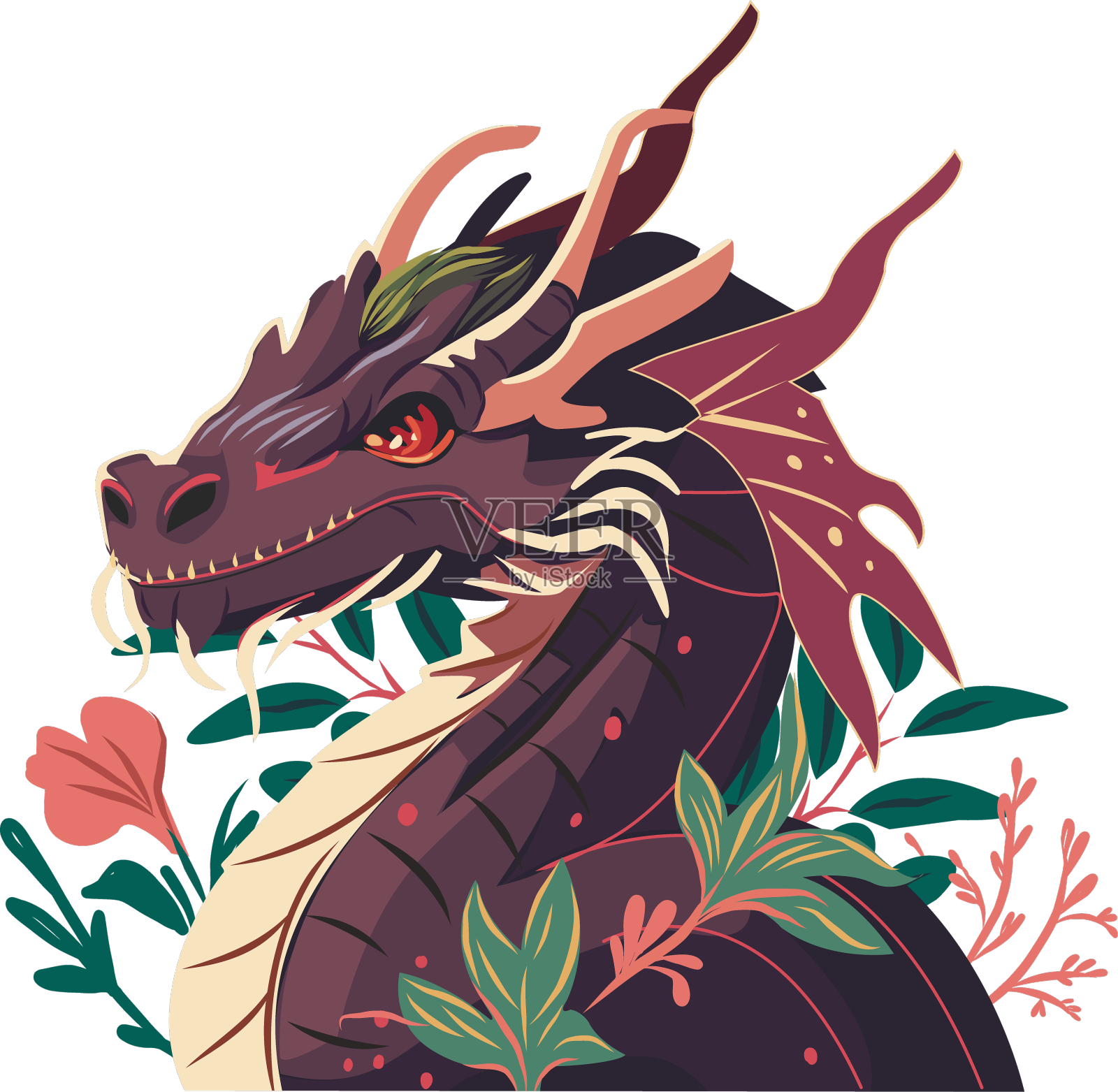 龙年横幅海报紫色设计元素图片