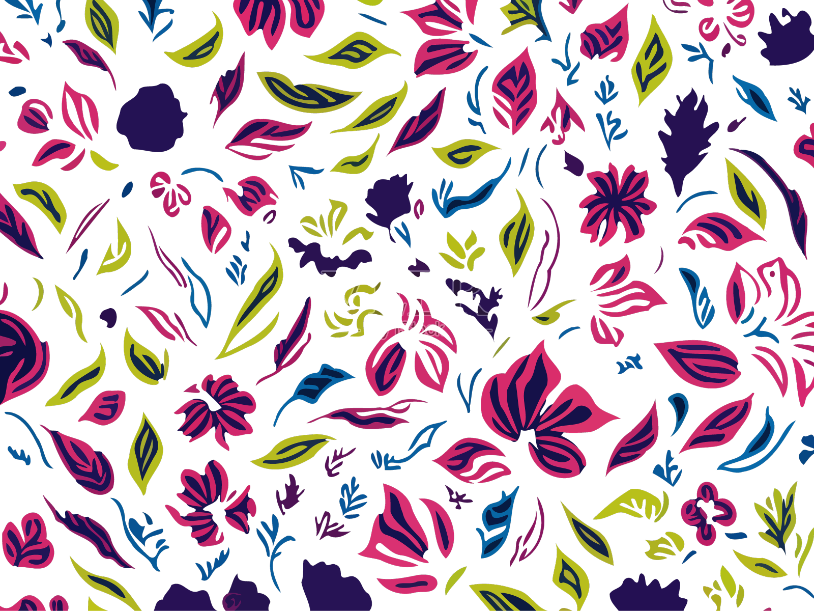 抽象的花朵设计元素图片