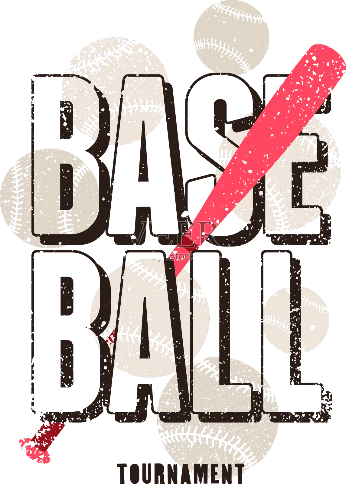 棒球锦标赛印刷垃圾海报设计元素图片