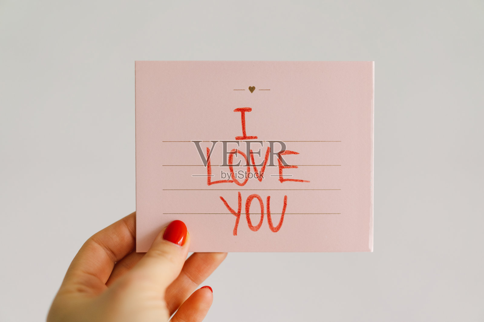 我爱你的明信片。照片摄影图片