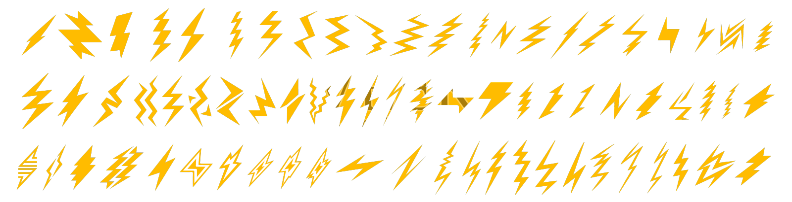 设置闪电闪电图标设计元素图片