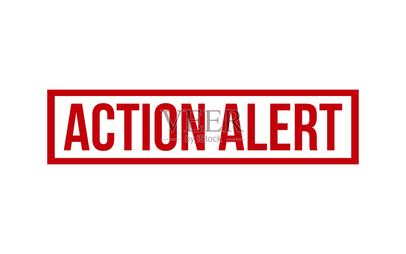 行动警报橡皮图章密封矢量插画图片素材