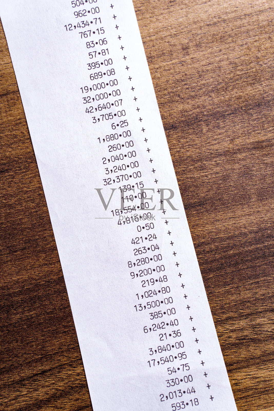 将不同数字相加的打印操作照片摄影图片