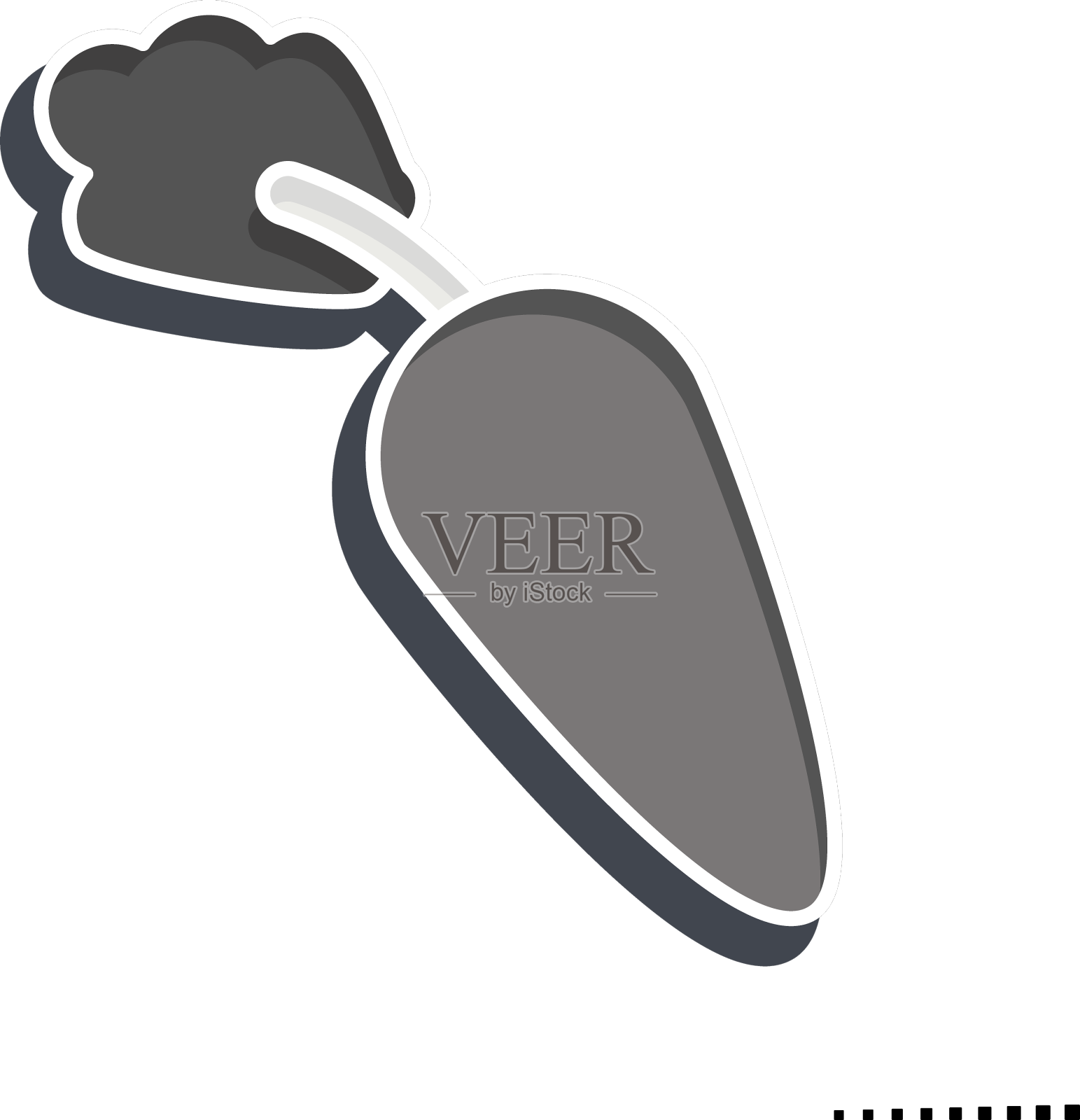 胡萝卜图标与水果和蔬菜的符号有关设计元素图片