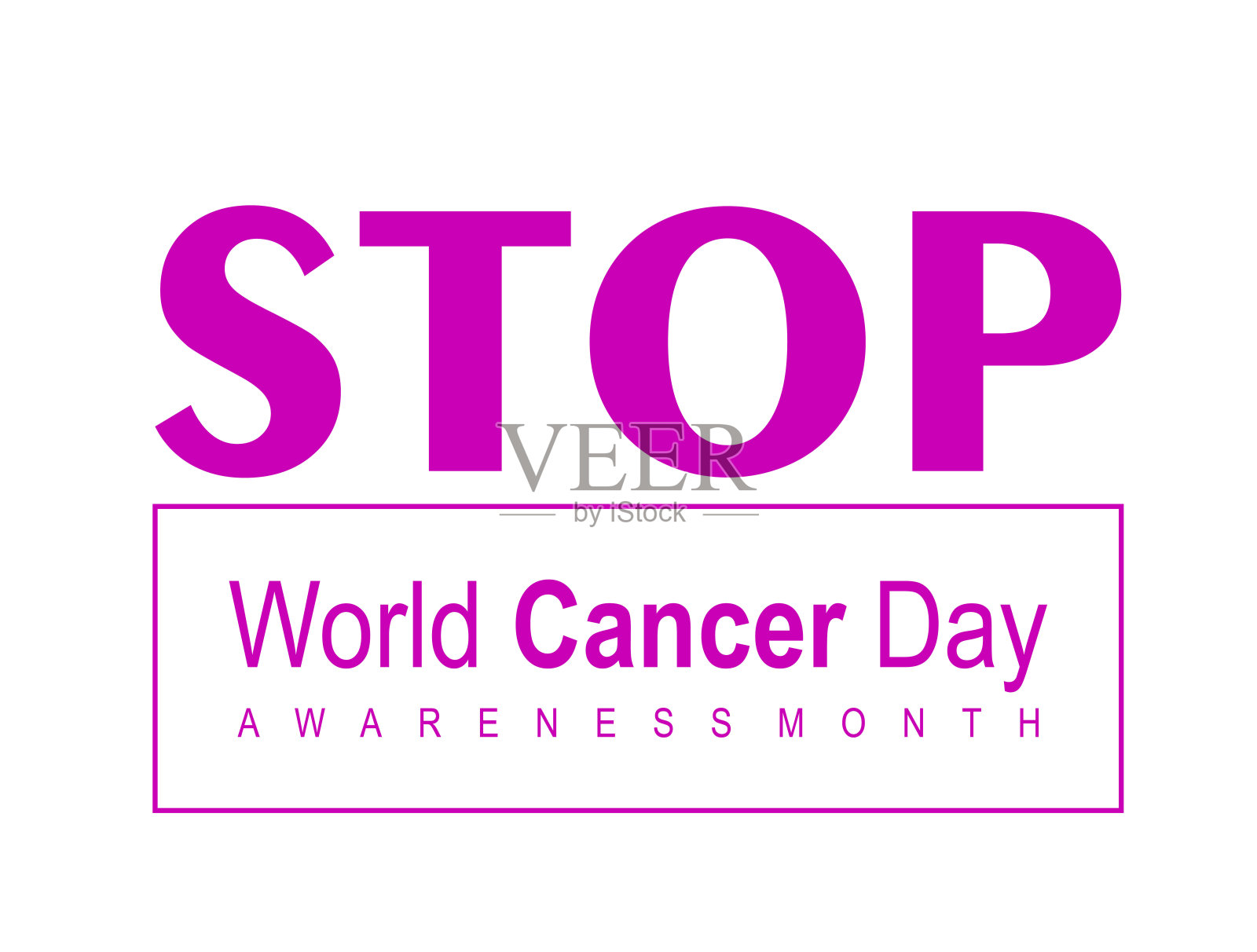 世界癌症日的信件,一个视觉设计时刻,记住人类对他体内潜在癌症的关注插画图片素材