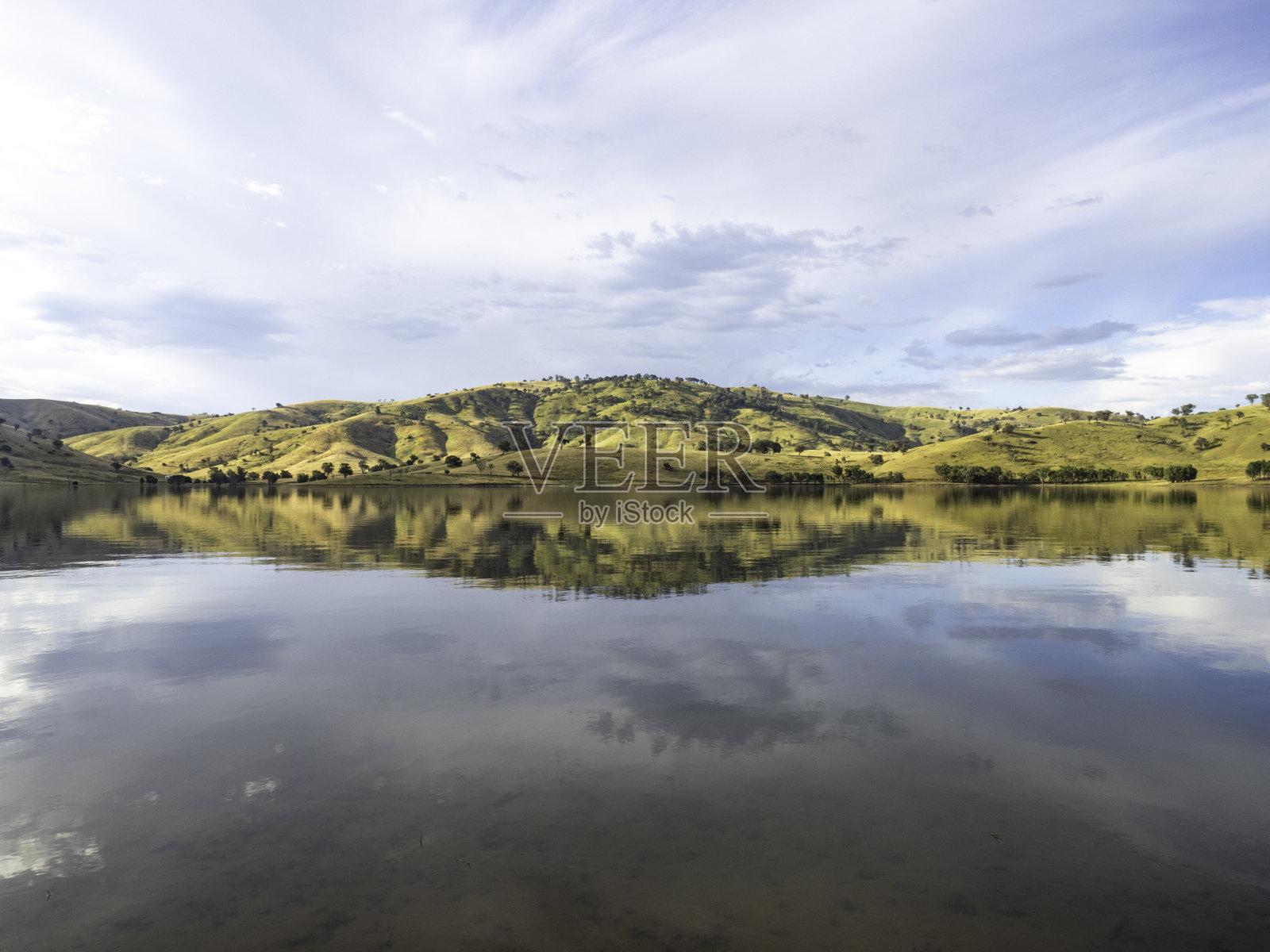 午后阳光下湖边的农田照片摄影图片