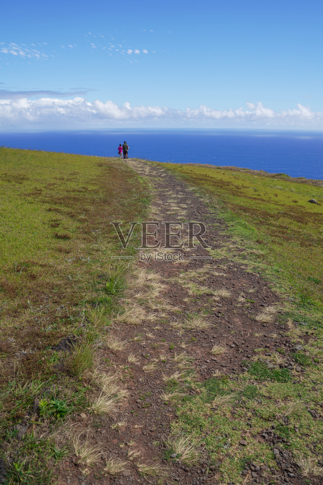 从复活节岛的奥朗戈石村看到的大海照片摄影图片