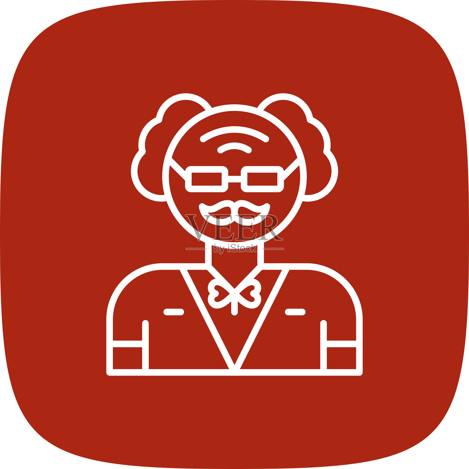 老人图标插画图片素材