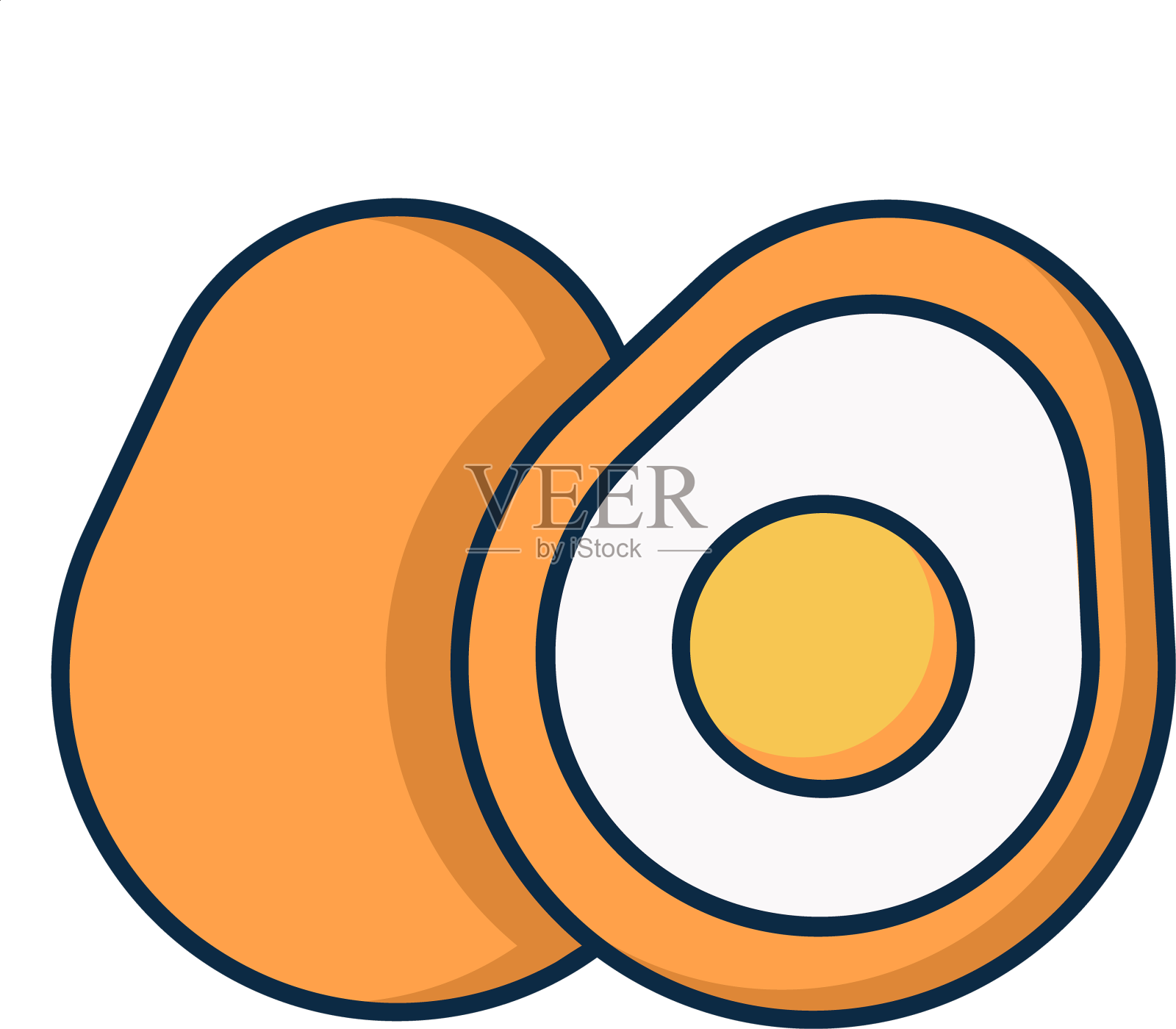 切片蛋图标设计元素图片