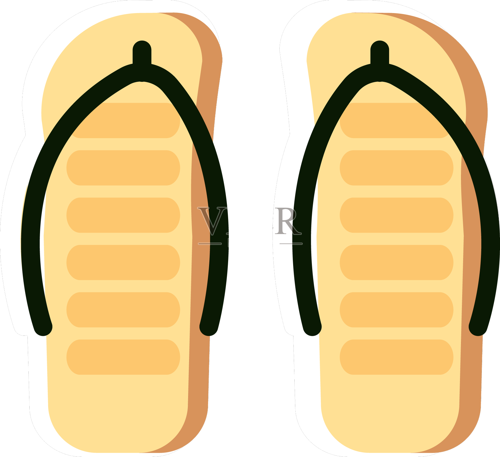 滑鞋,人字拖,拖鞋设计元素图片