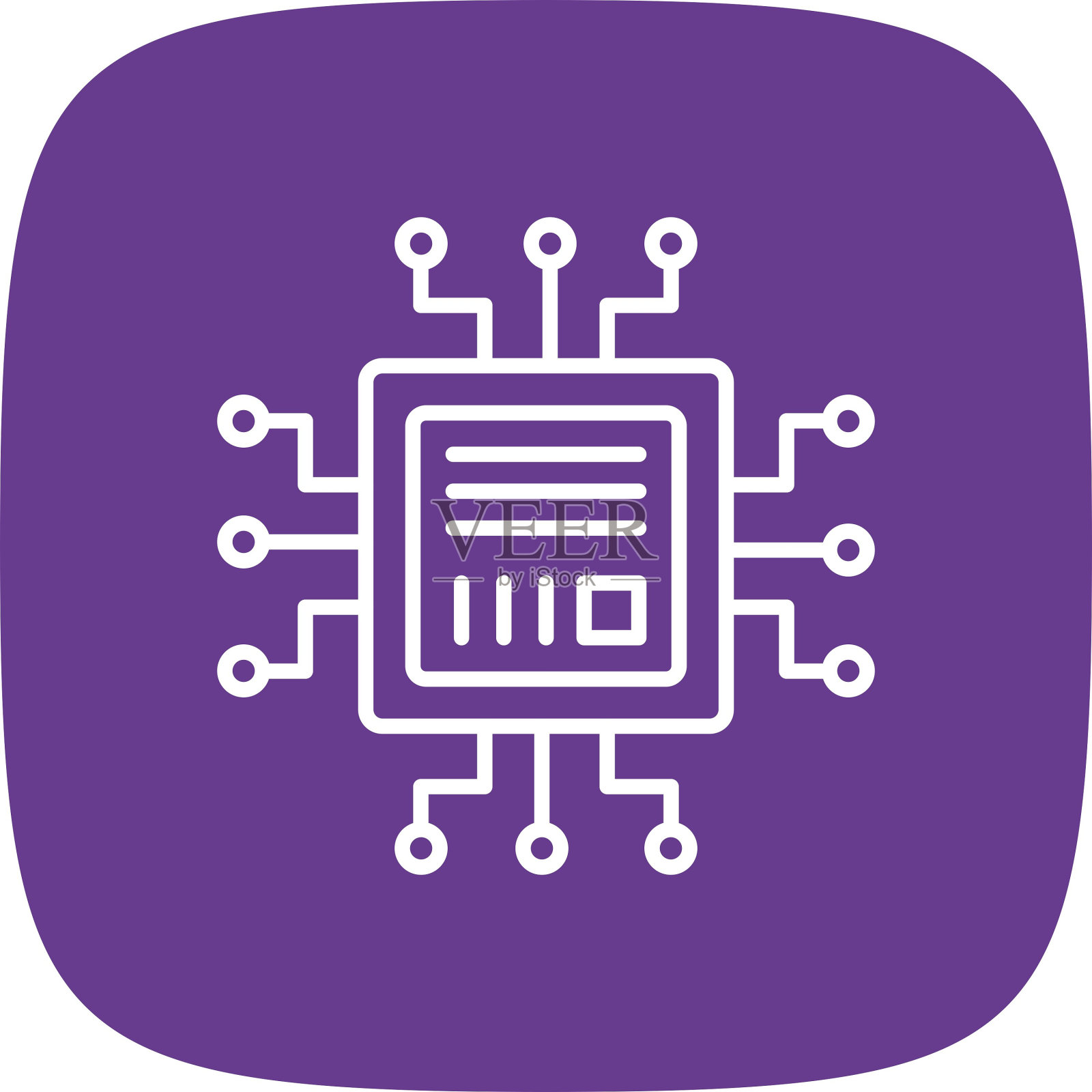 芯片图标插画图片素材