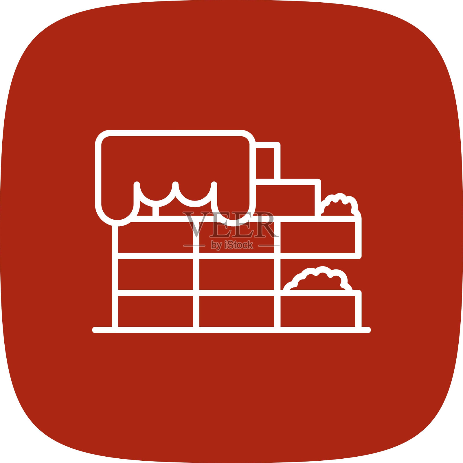 砖墙图标插画图片素材