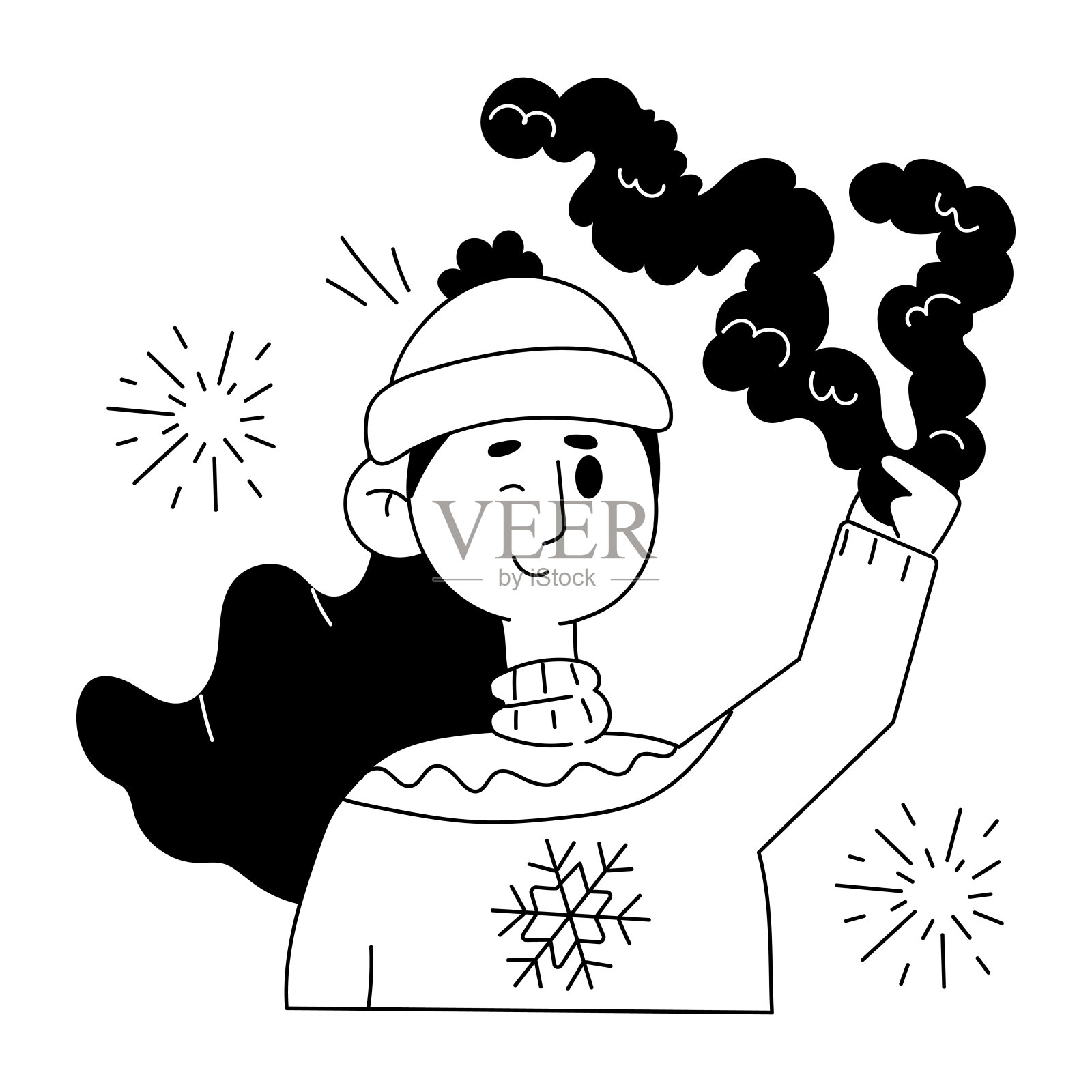 圣诞节的庆祝活动插画图片素材