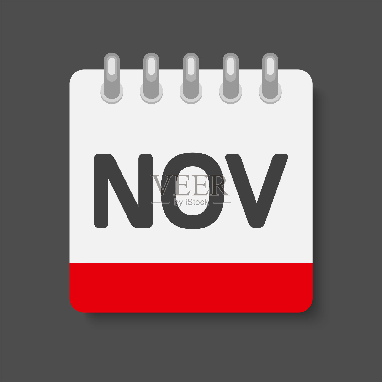 矢量模板图标日历,月十一月插画图片素材