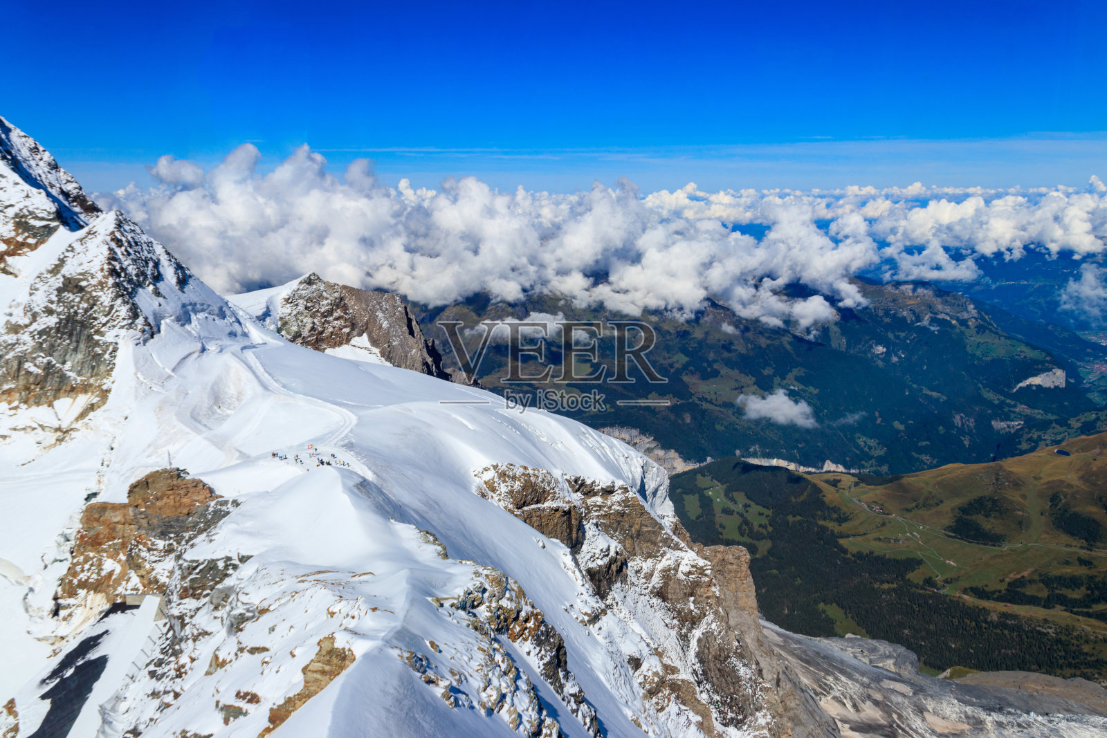 瑞士伯尔尼高地,欧洲之巅少女峰照片摄影图片