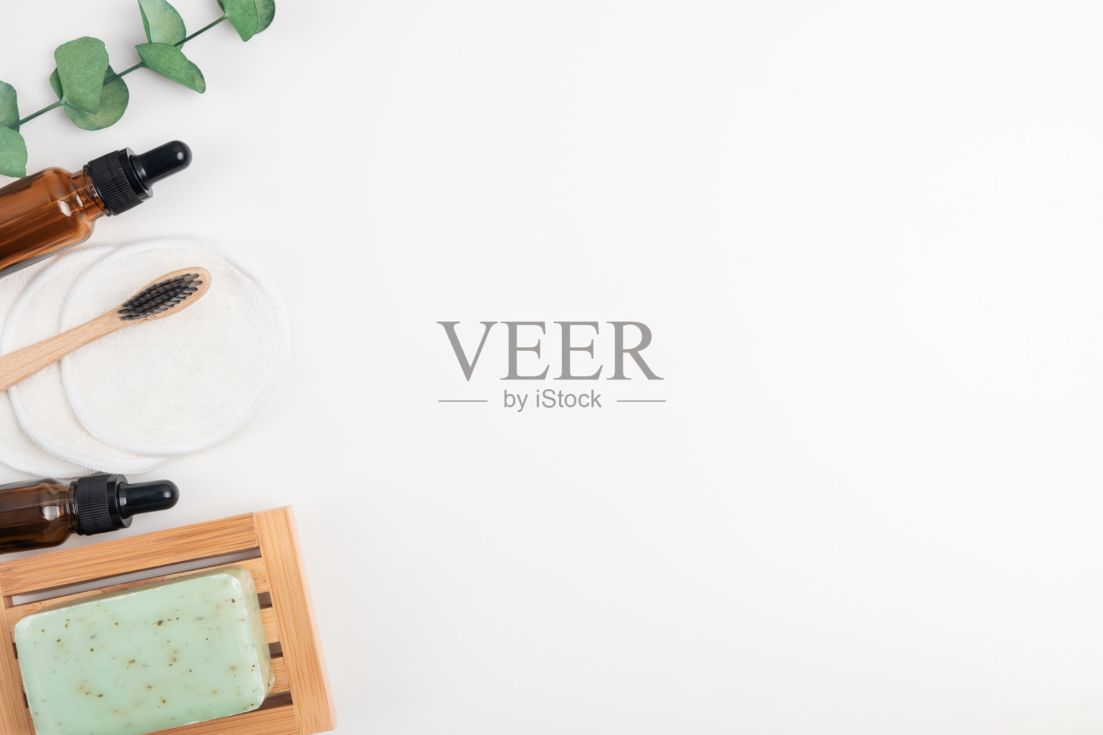 零浪费美容产品,可持续卫浴,环保生活方式。照片摄影图片