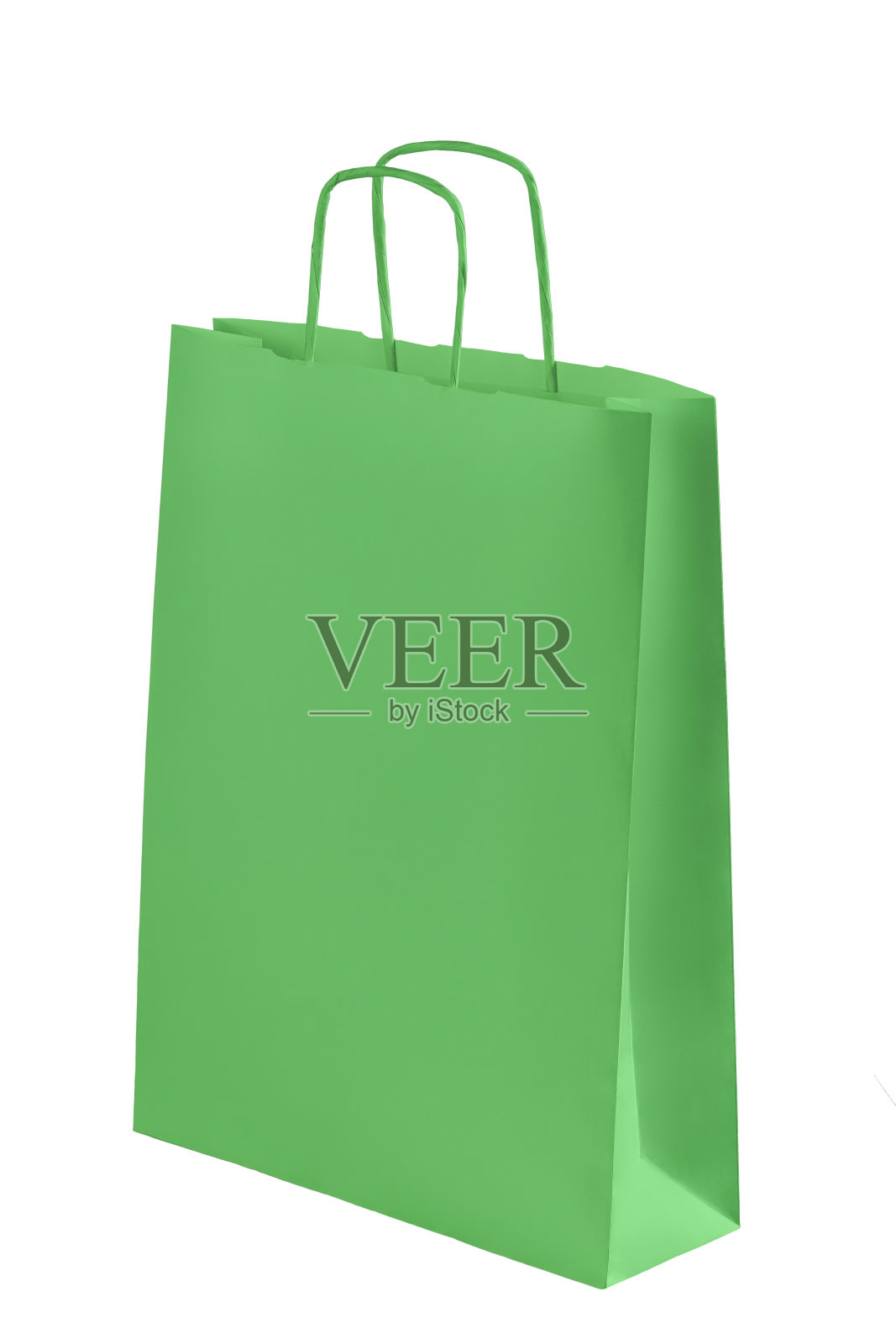 牛皮纸购物袋牛皮纸制成的购物袋,在白色的背景上分开照片摄影图片