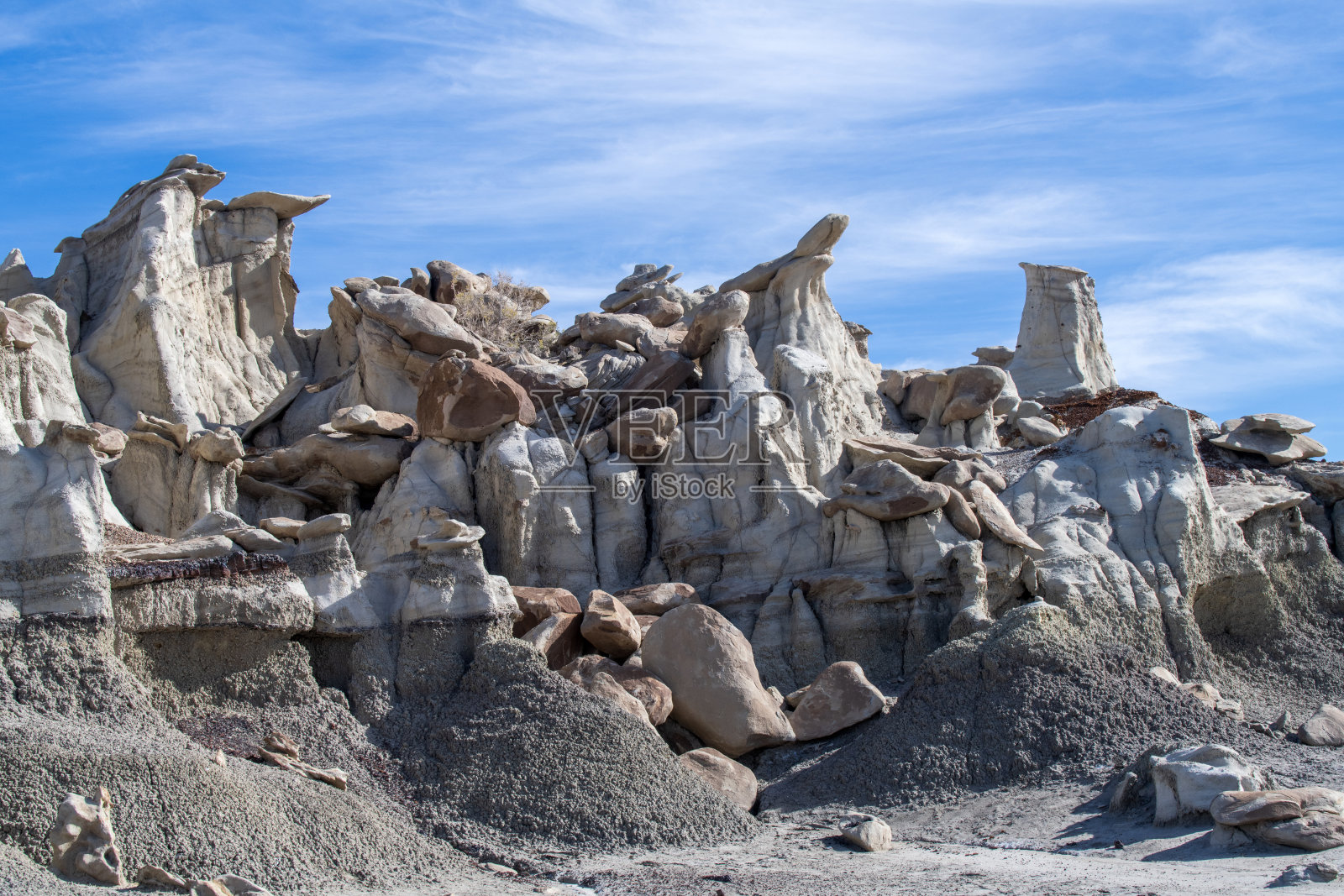 Bisti荒野地区的岩层照片摄影图片