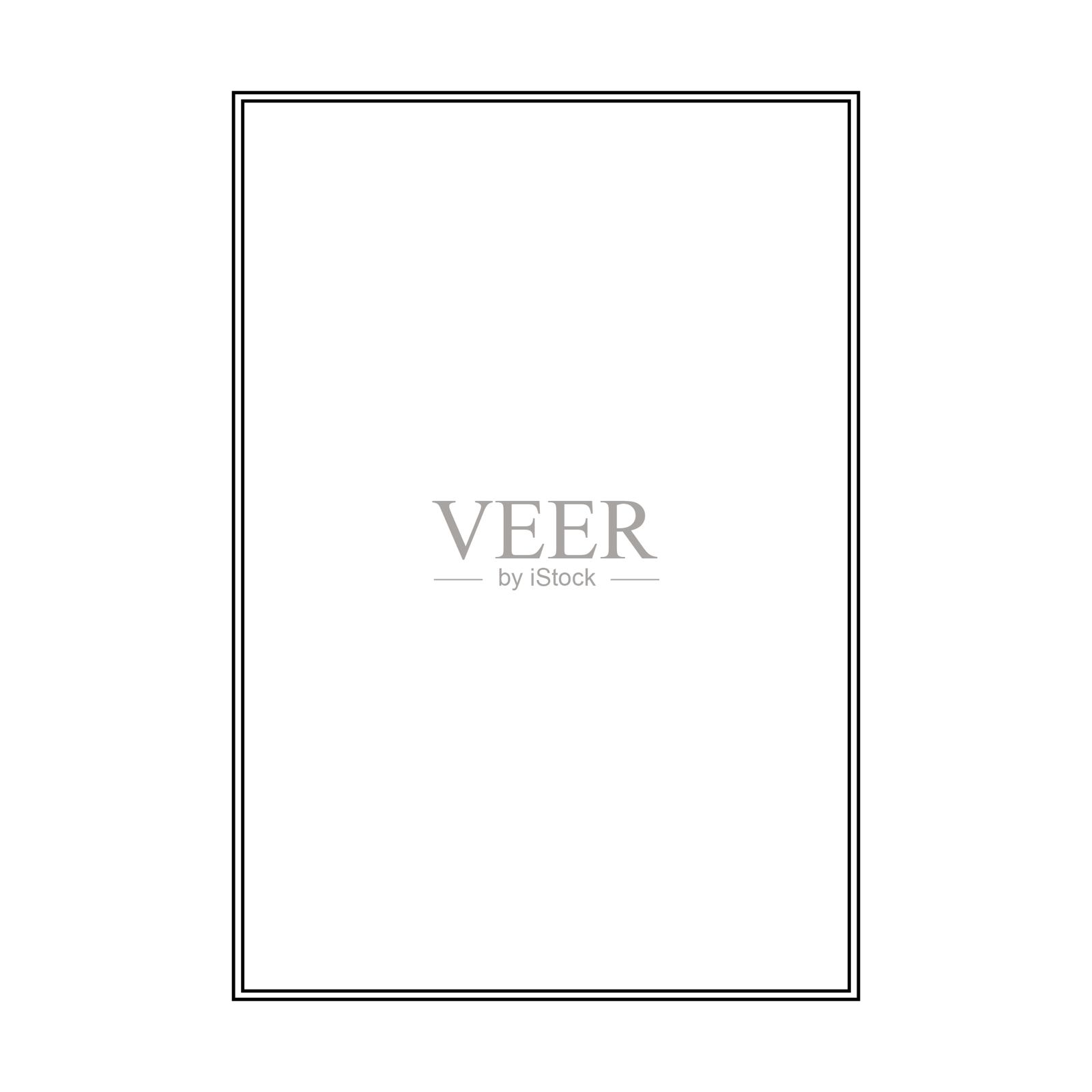 框架边框形状图标装饰复古涂鸦元素的设计插画图片素材