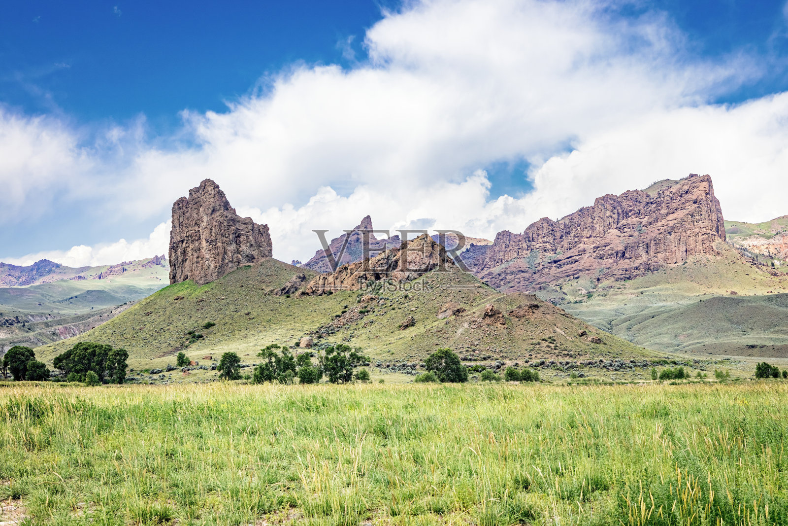 南福克肖肖尼河谷全景照片摄影图片