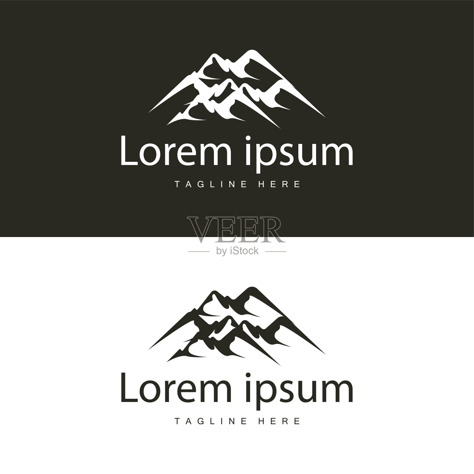 山标志设计矢量景观模板剪影简单说明品牌插画图片素材