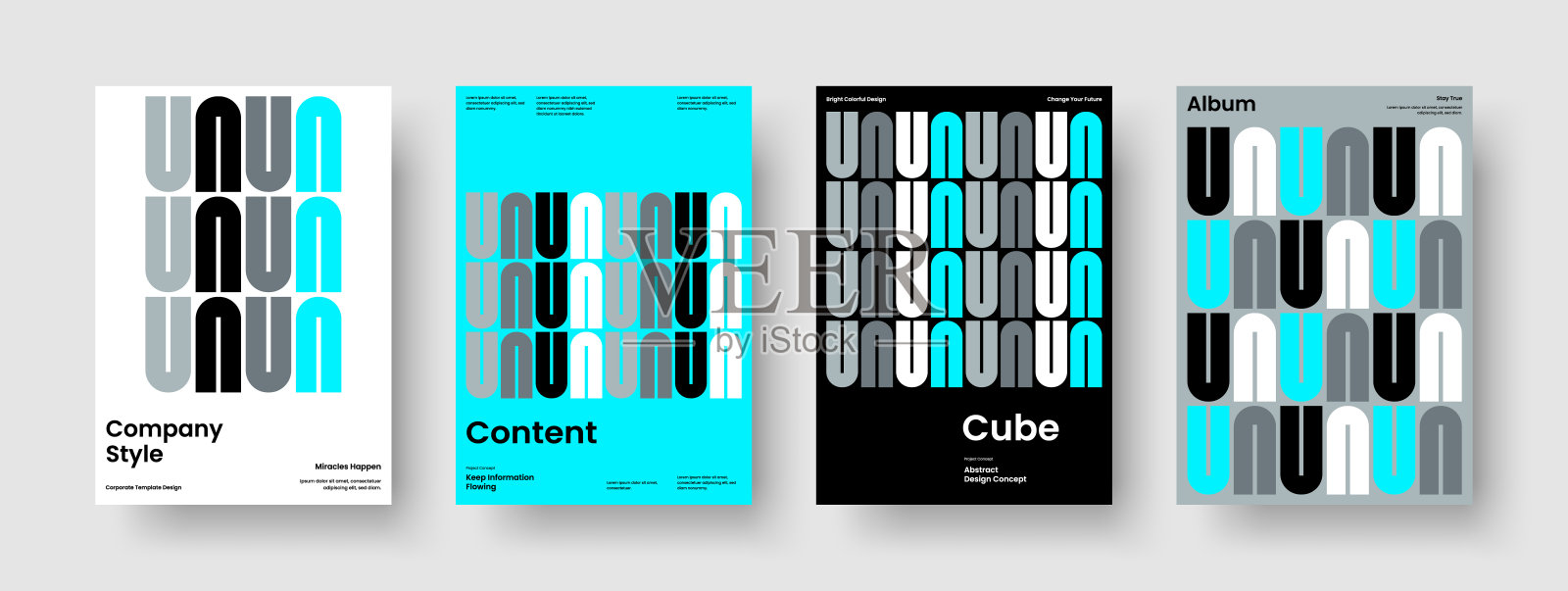 孤立的横幅设计。几何海报布局。现代背景模板。传单。业务演示。书的封面。手册。报告。投资组合。广告。目录。传单。日报》。笔记本插画图片素材