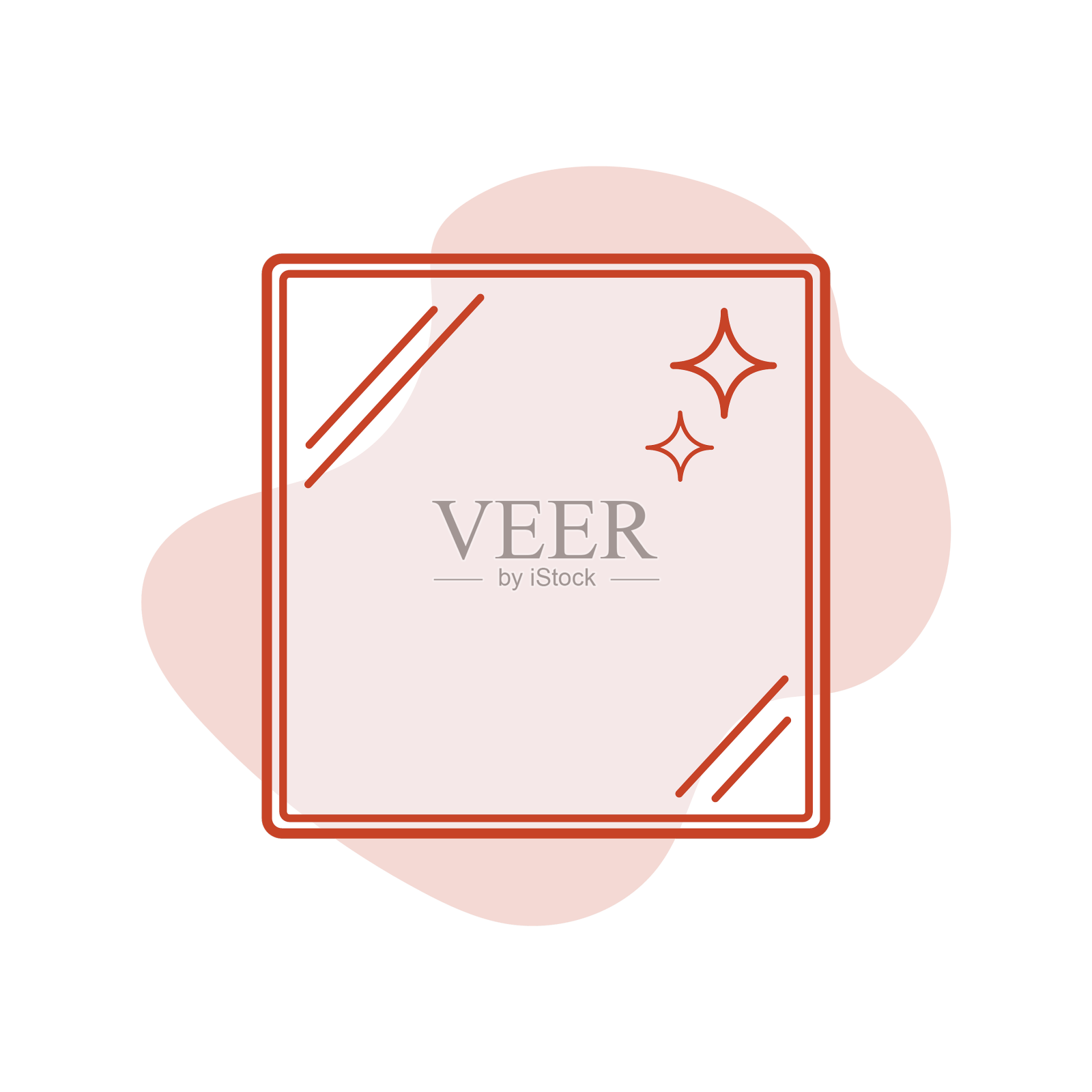 隔离干净和闪亮的镜像图标设计元素图片