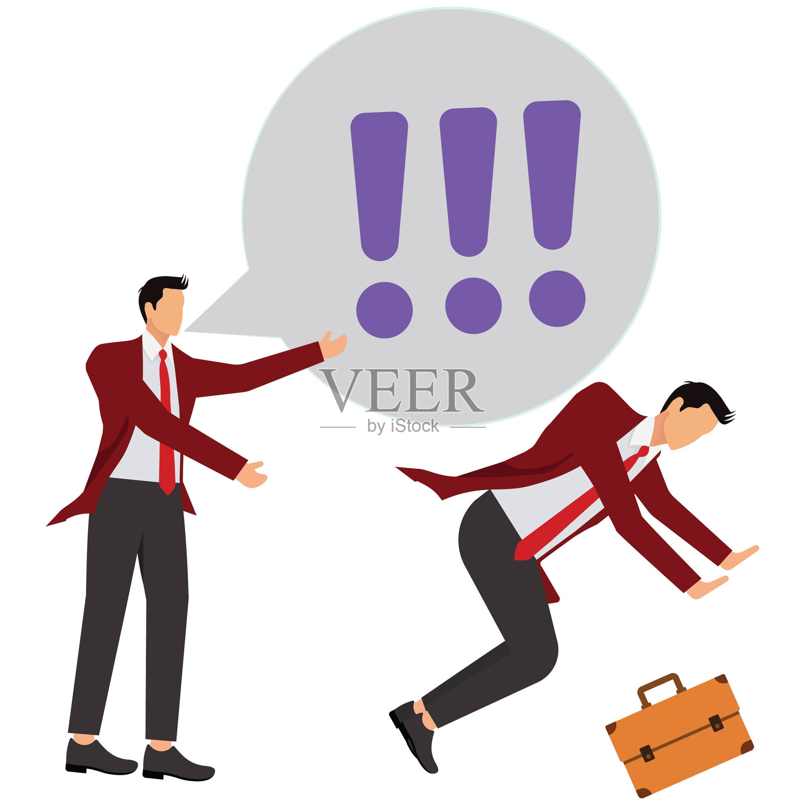 工作过度的商人,压力重重的商人插画图片素材