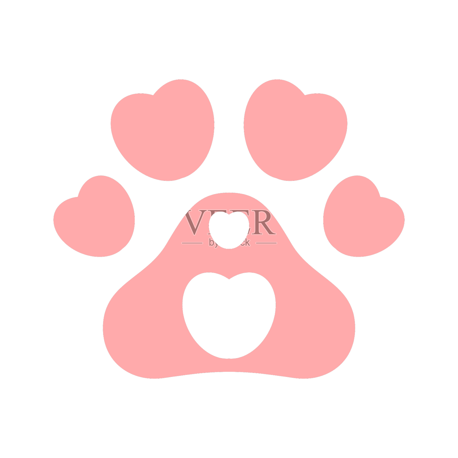 爪子动物元素集合可爱设计元素图片