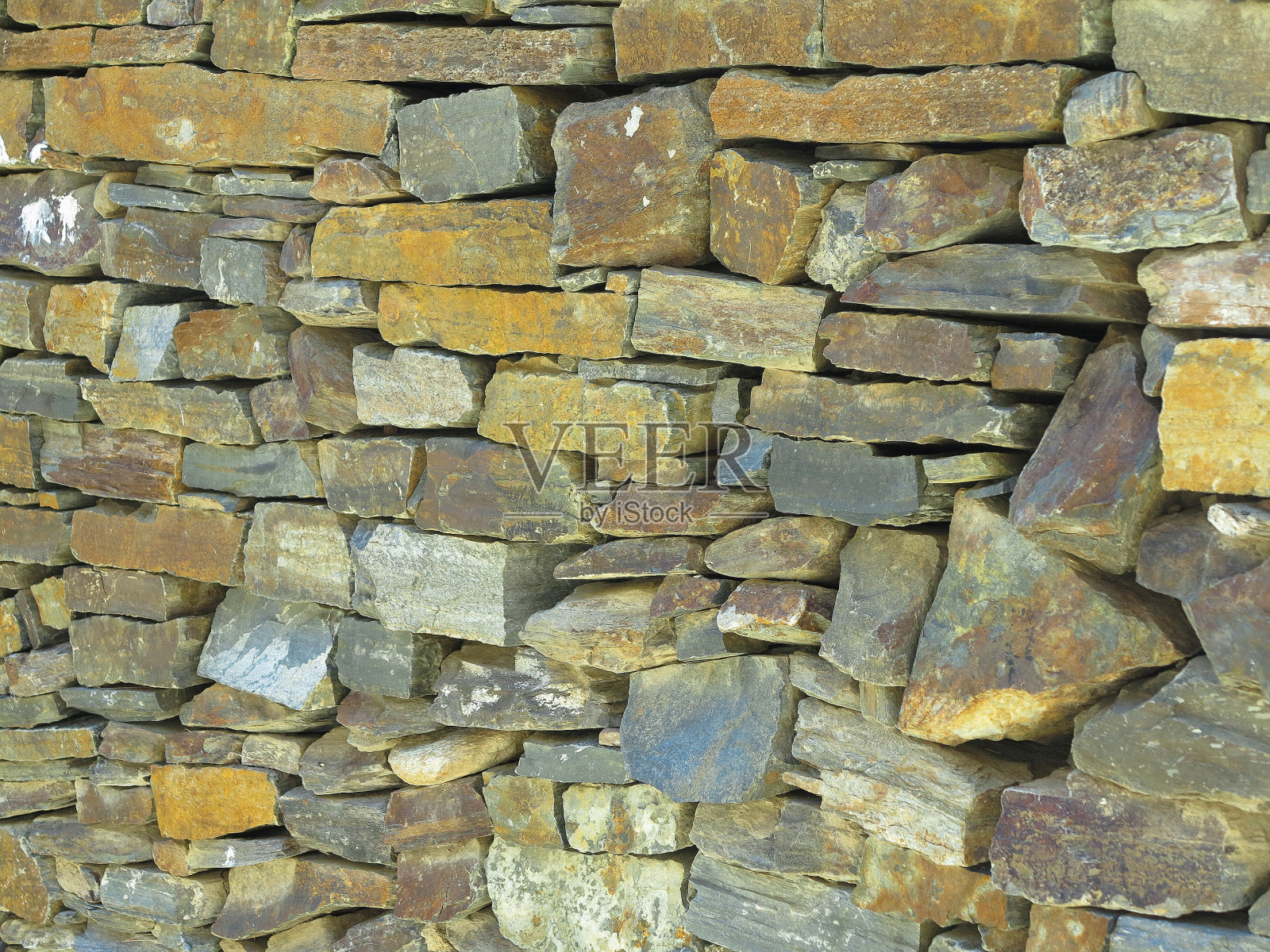 一个美丽的纹理天然石墙的特写镜头照片摄影图片