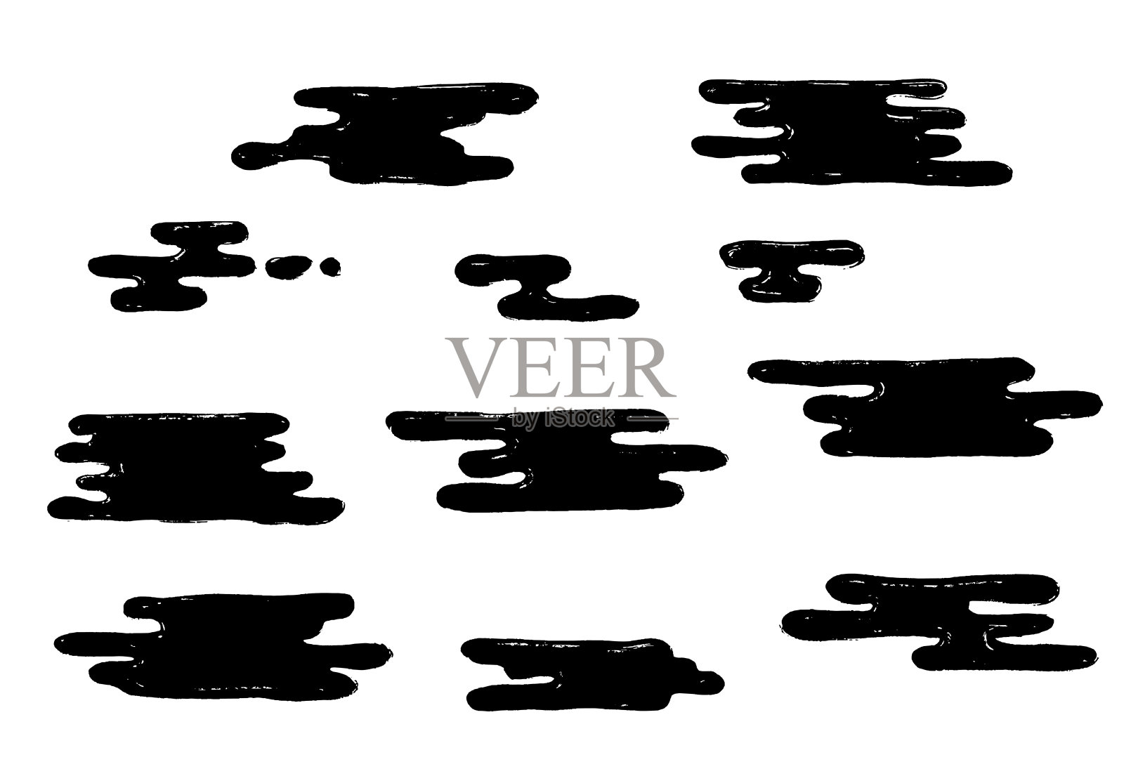 日式云雾笔触插画插画图片素材