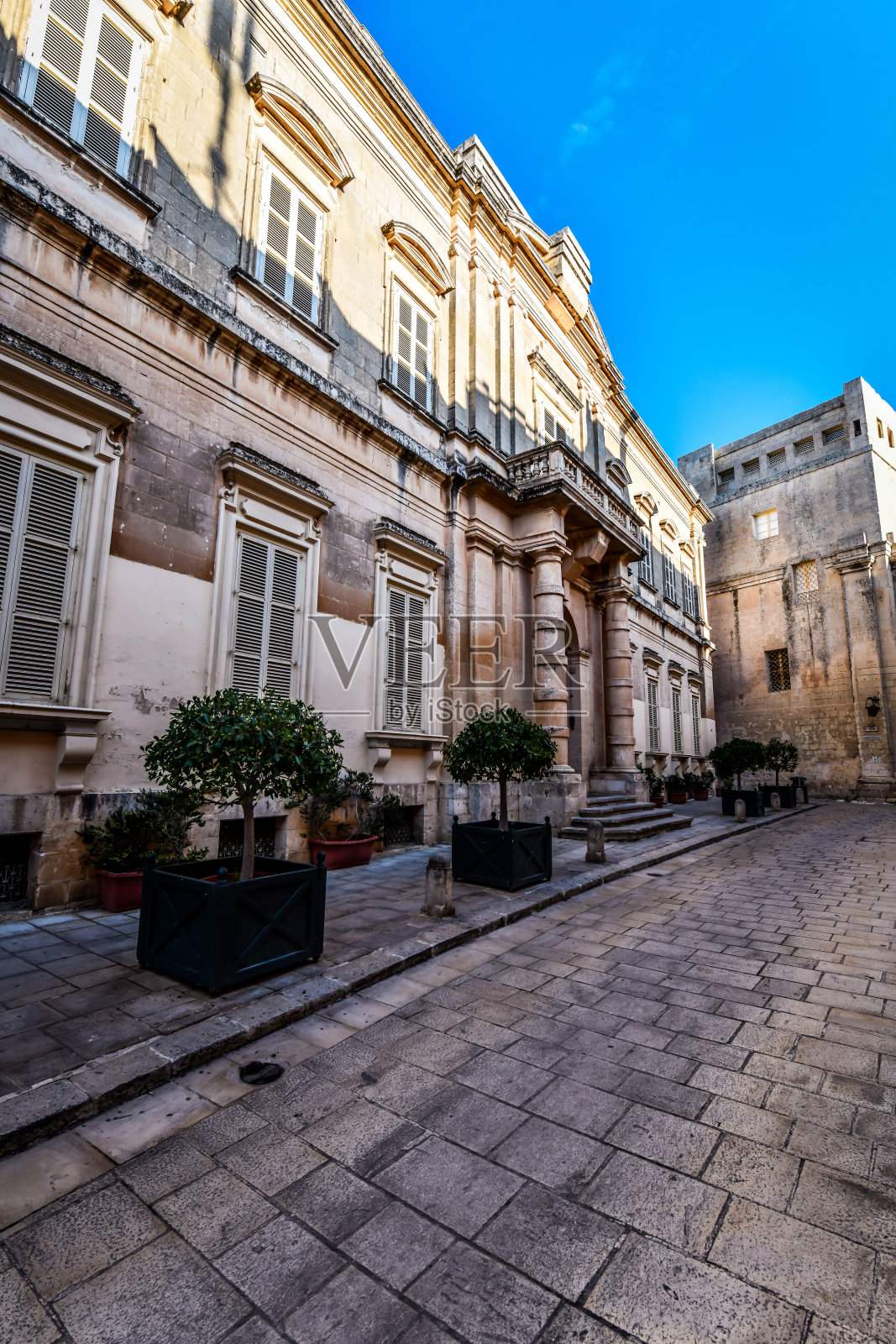 马耳他姆迪纳著名的泰斯特费拉塔宫照片摄影图片