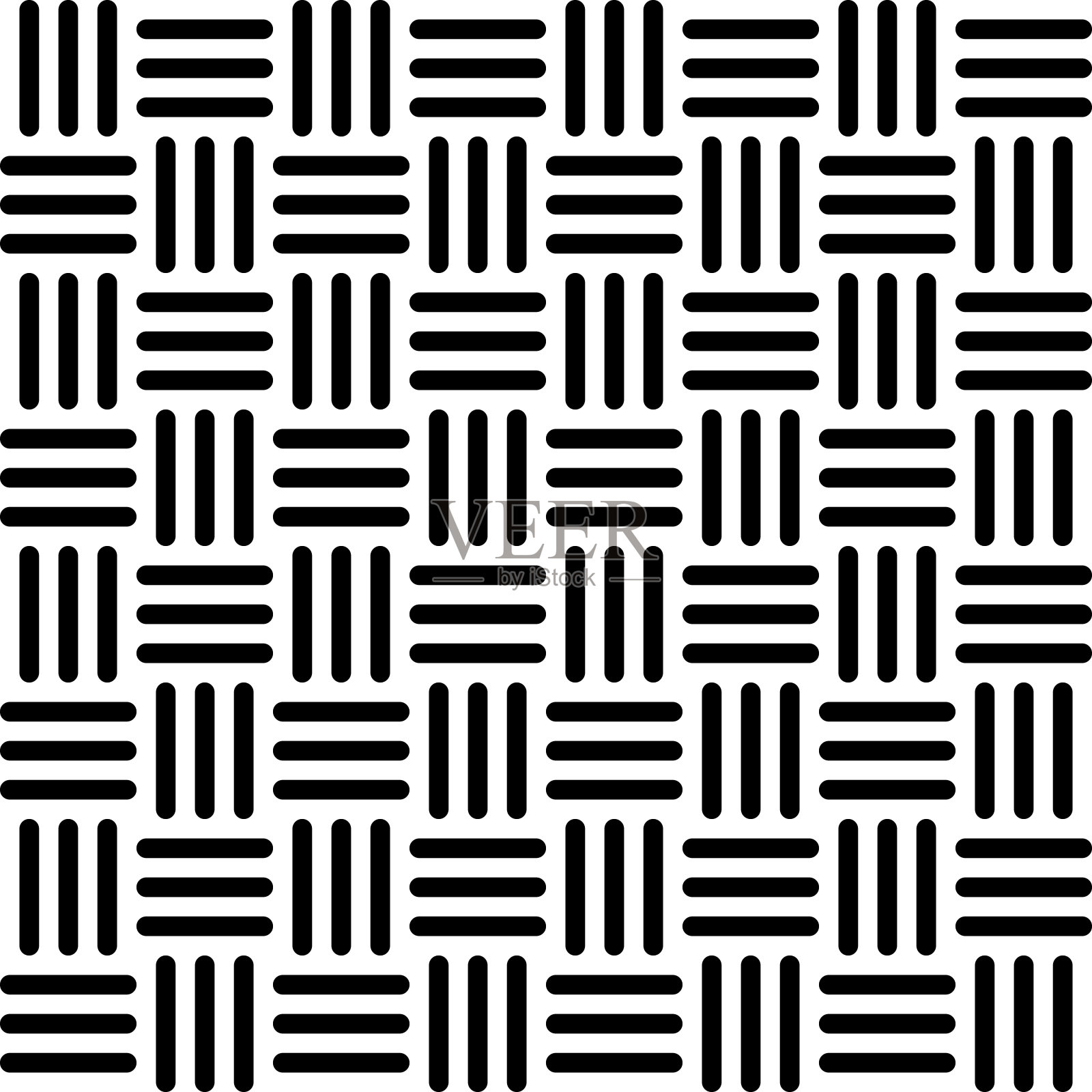 黑白隔离编织矢量重复图案,无缝重复背景瓷砖插画图片素材