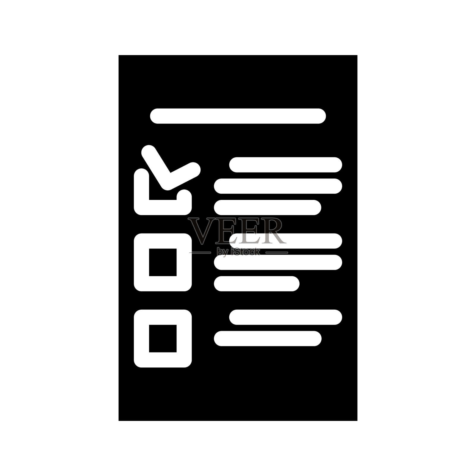 清单上的符号图标矢量插图插画图片素材