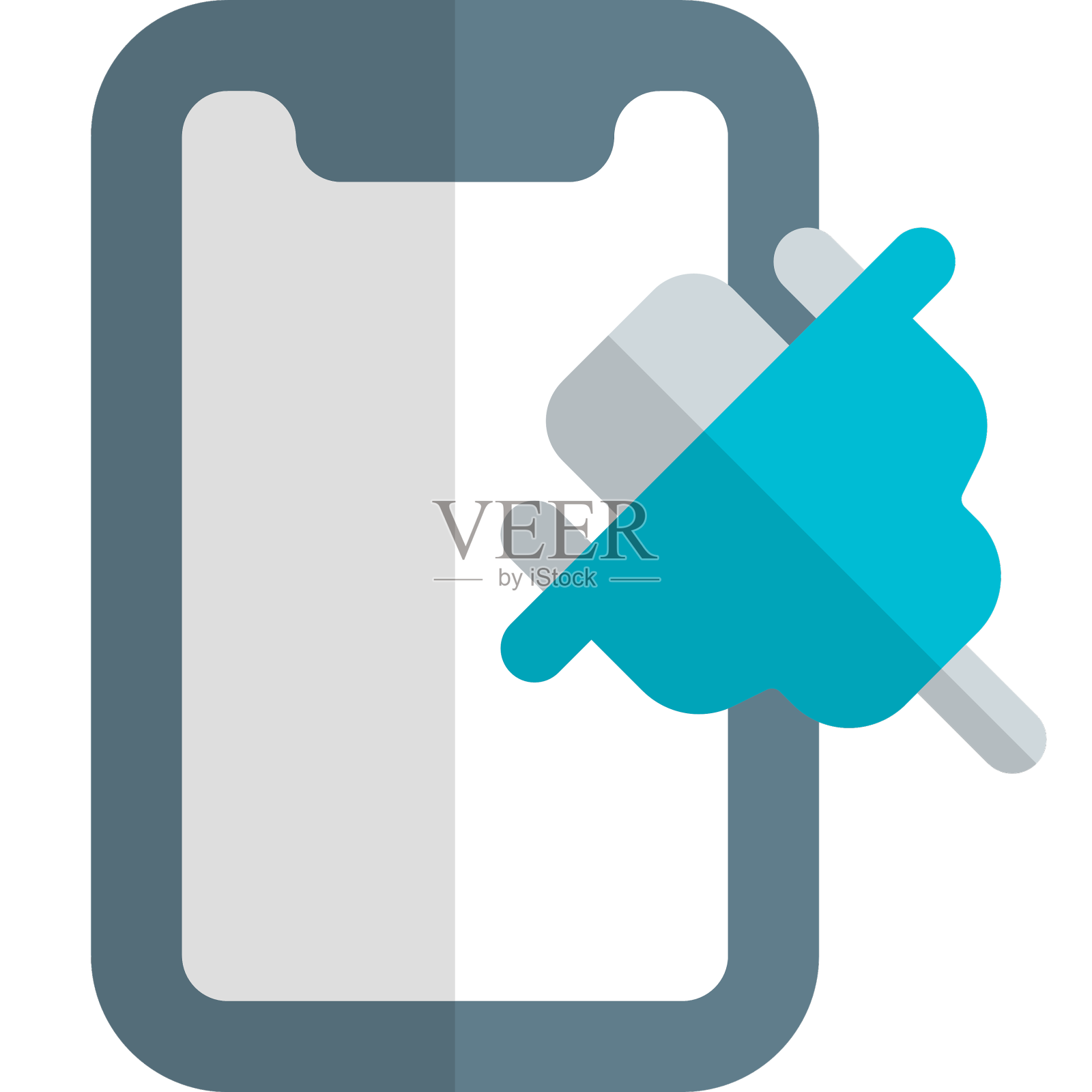 使用VGA连接智能手机和显示器设计元素图片