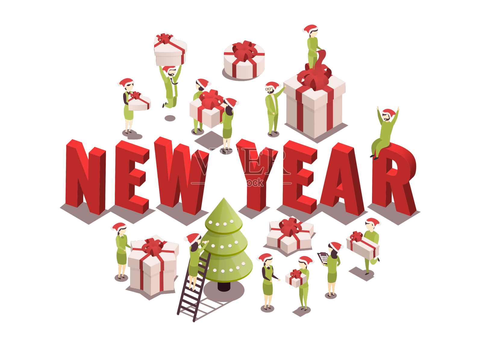 圣诞节和新年设计元素图片