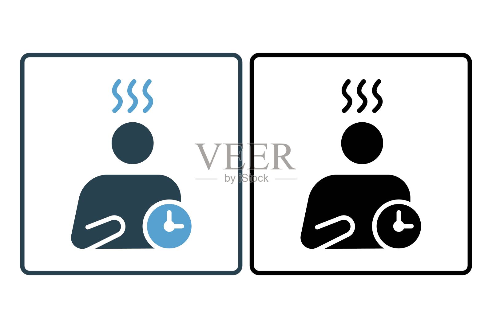 慢性病图标。与残疾有关的图标和残疾符号。固体图标样式。简单的矢量设计可编辑插画图片素材