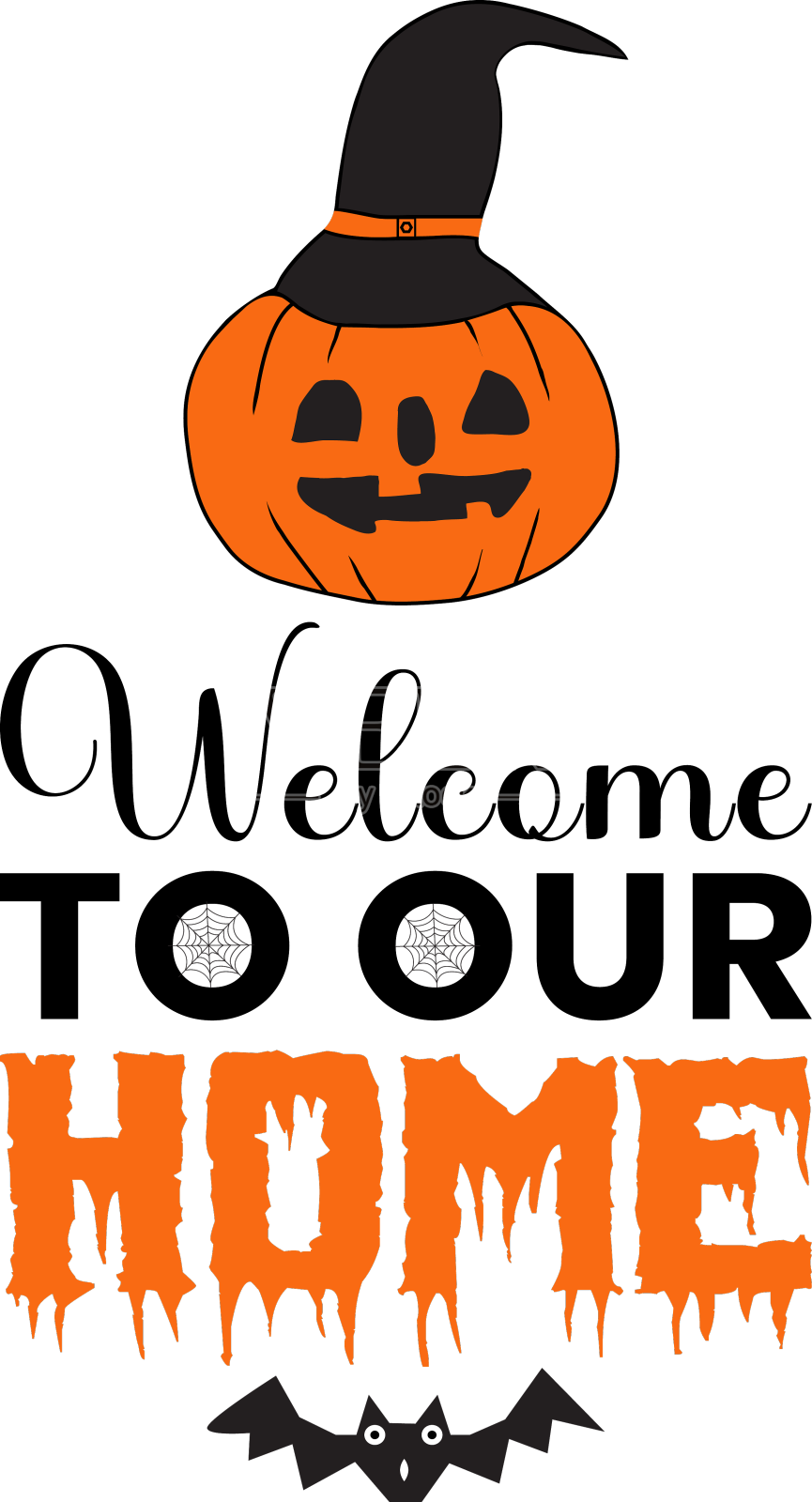 欢迎来到我们的家SVG万圣节家庭标志设计元素图片