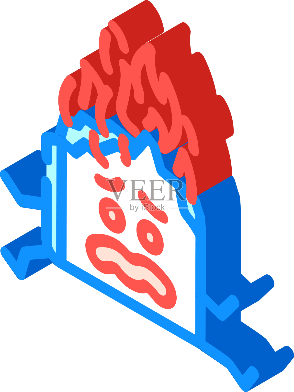 聪明的书字等距图标设计元素图片